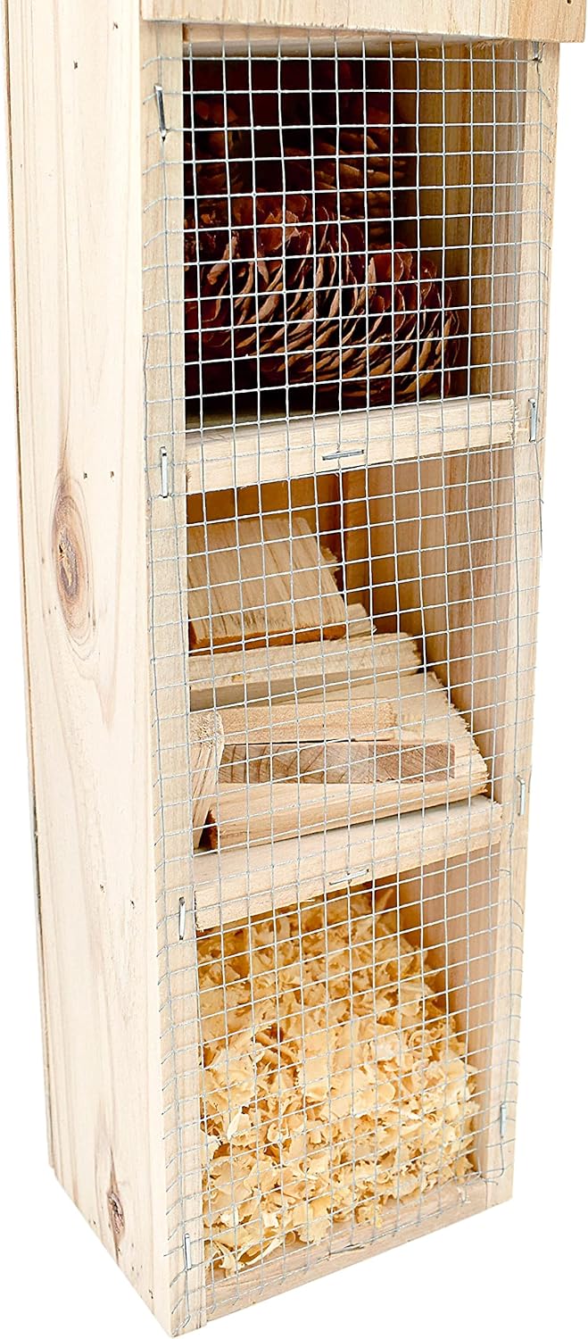 Insektenhotel mit Erdspiess, als Nisthilfe für Nützlinge, Garten, gross, stehend, Bienenhotel Wildbi