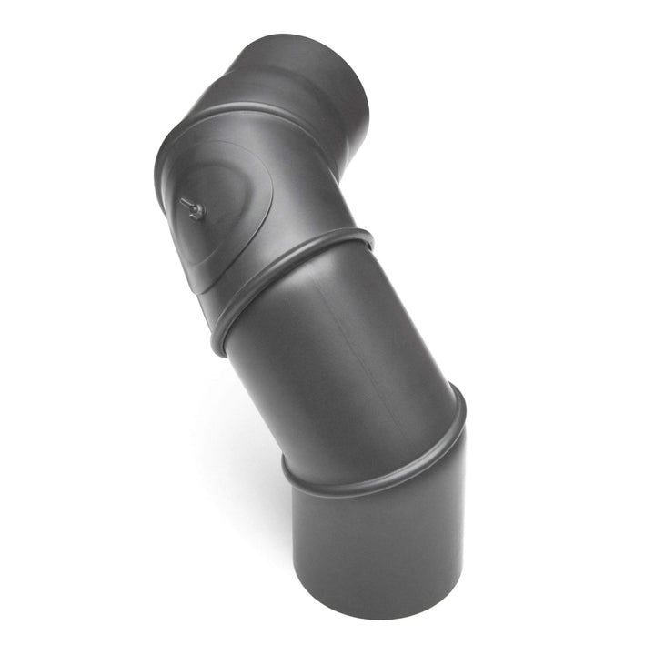 raik Rauchrohrbogen/Ofenrohrbogen Multibogen mit Tür 4-teilig 0-90° drehbar 130 mm Durchmesser 2 mm