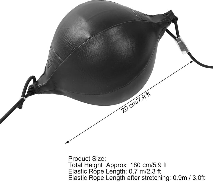 Dilwe Double-End-Ball aus PU-Leder Lochkugel mit elastischen Bändern Aufblasbare Box-PU-Birne Muay T