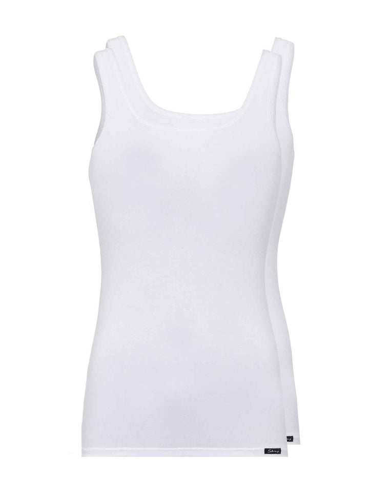 Skiny Damen Cotton Advantage 081147 Unterhemd (2er Pack) 36 2 X Weiss, 36 2 X Weiss