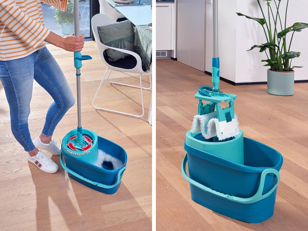 Leifheit Bodenwischer Set CLEAN Twist M Ergo Micro Duo und Kraftreiniger Set Clean Twist Ergo 2.0 mi