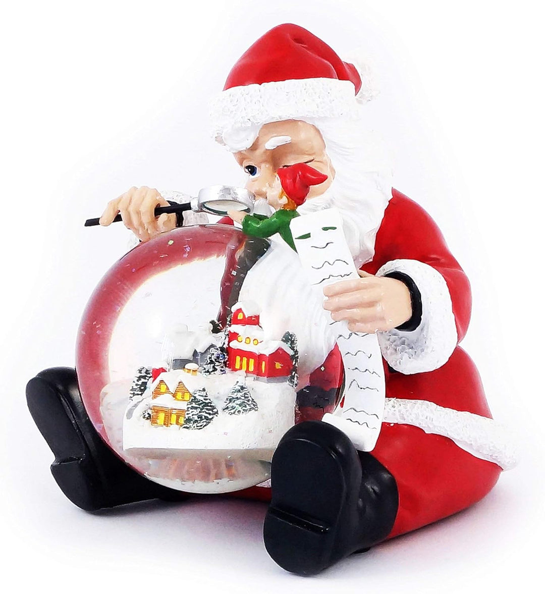Wichtelstube-Kollektion Weihnachtsmann mit LED Beleuchtung, handbemalt und detailreich - Weihnachtsd