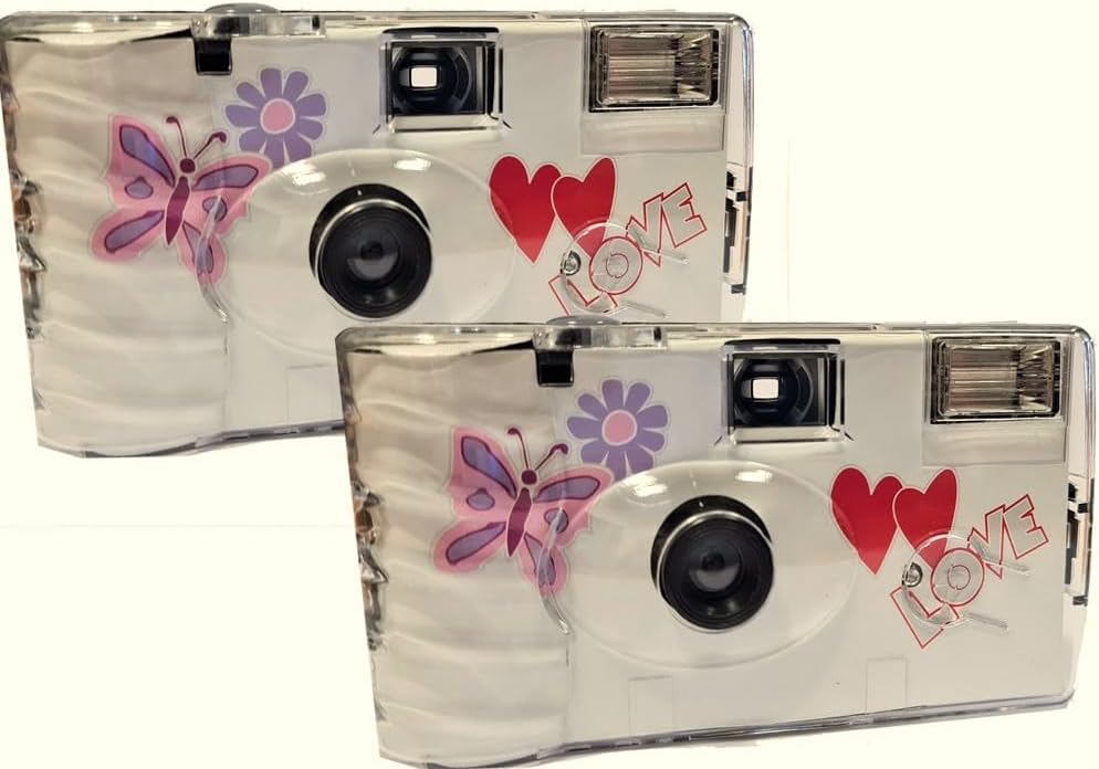2 x 1A Photo PORST Einwegkamera Hochzeit Schmetterling