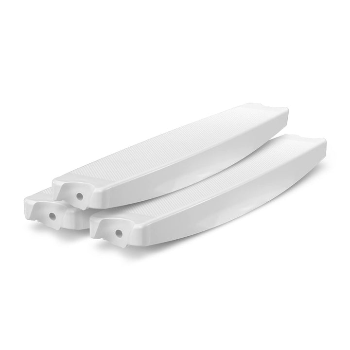 3er Set Ersatz Stufe für Aufstellbeckenleiter inkl. Schraubensatz Trittstufe weiss 43 mm Holm Hochbe
