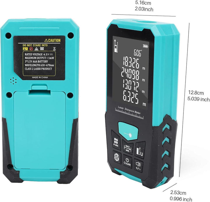 200 M Laser-Entfernungsmesser, 0,05–200 M (656 Ft) Laser-Entfernungsmesser 2,4-Zoll-Display Mehrfach