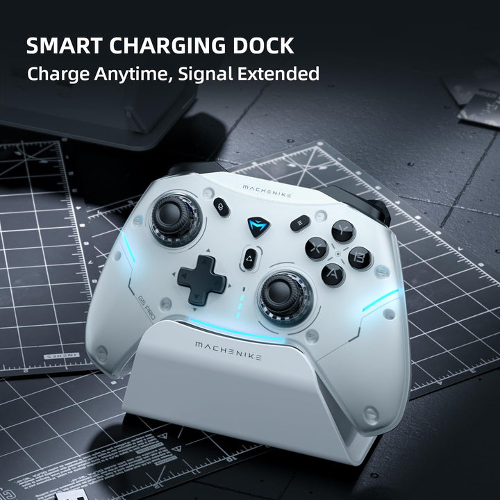 Machenike G5PROMAXSE Gaming PC Controller mit Ladestation, Bluetooth Controller mit Hall Effect Joys