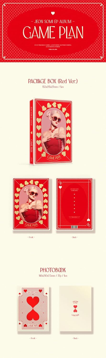 Jeon Somi GAME PLAN EP Album Contents+Photocard+etc+Tracking Sealed SO MI (PHOTOBOOK SET(Red+Black))