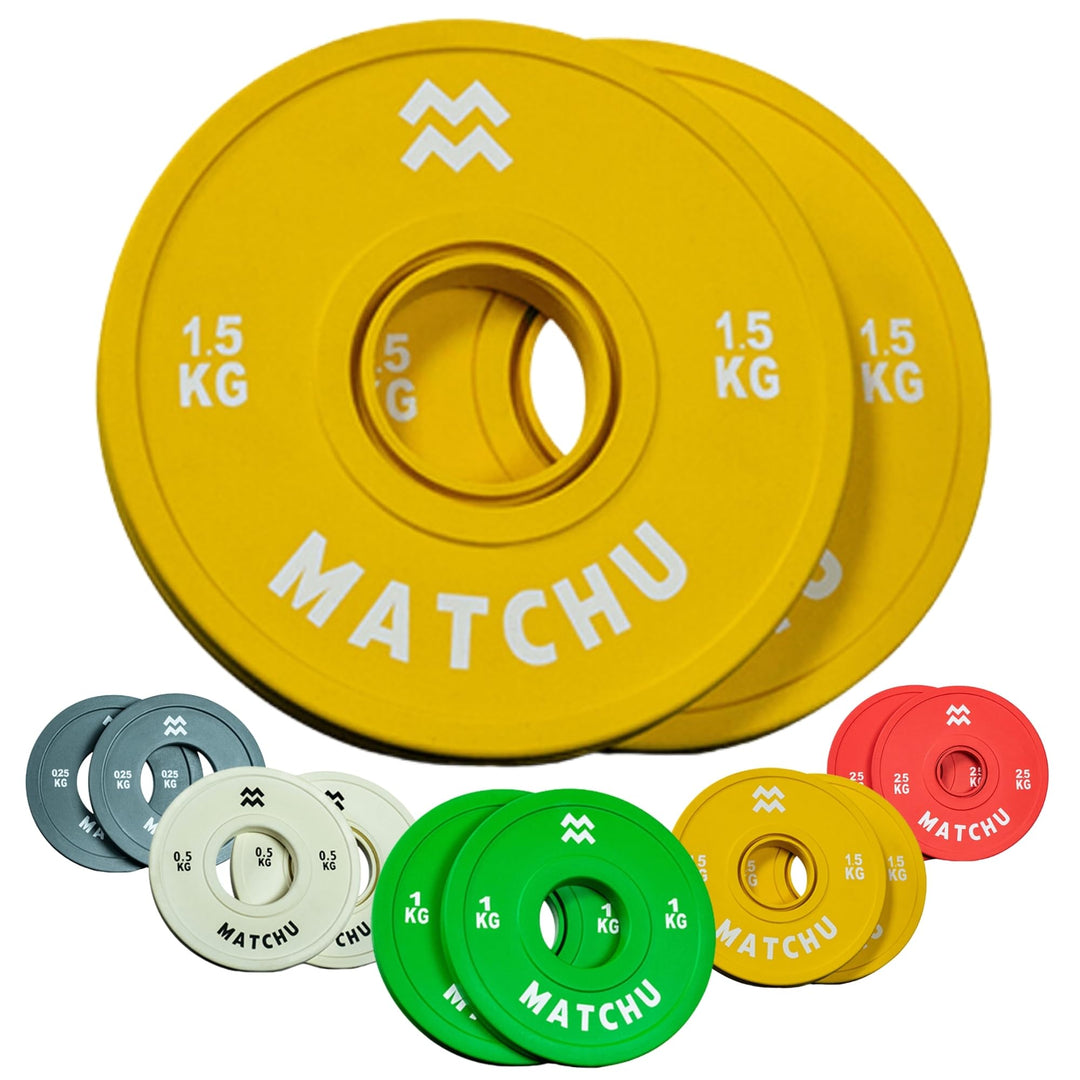 Matchu Sports | Fractional Plates | Mini Hantelscheiben | 0,25/0,5/1/1,5/2,5 KG | Satz mit 2 Stück |