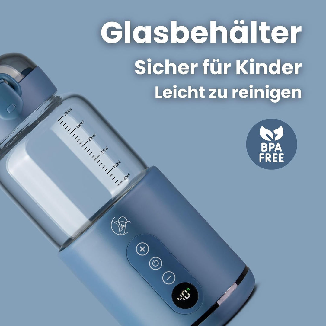 Flaschenwärmer Baby Unterwegs - Schnelles Aufheizen in 2 Minuten, BPA-frei, Sicher, Tragbar - Perfek