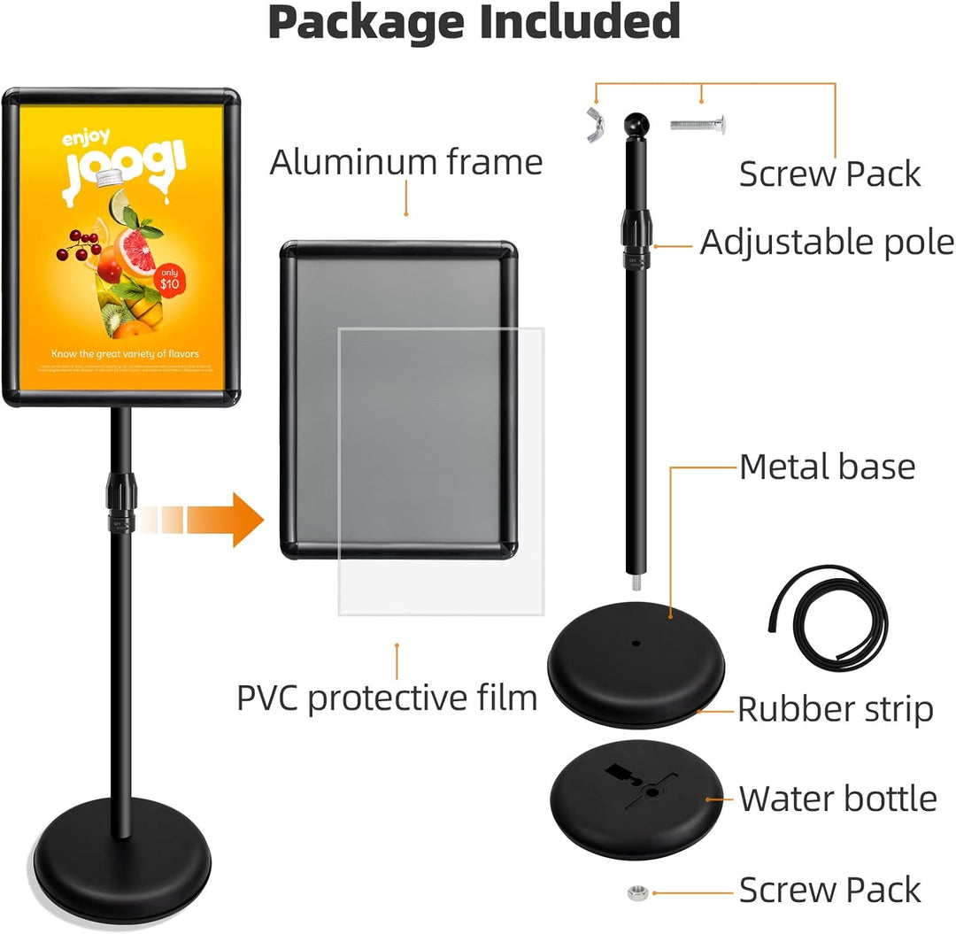 VAIIGO A3 Infoständer Höhenverstellbar Aluminium DIN A3 Plakatständer Informationsständer Präsentati
