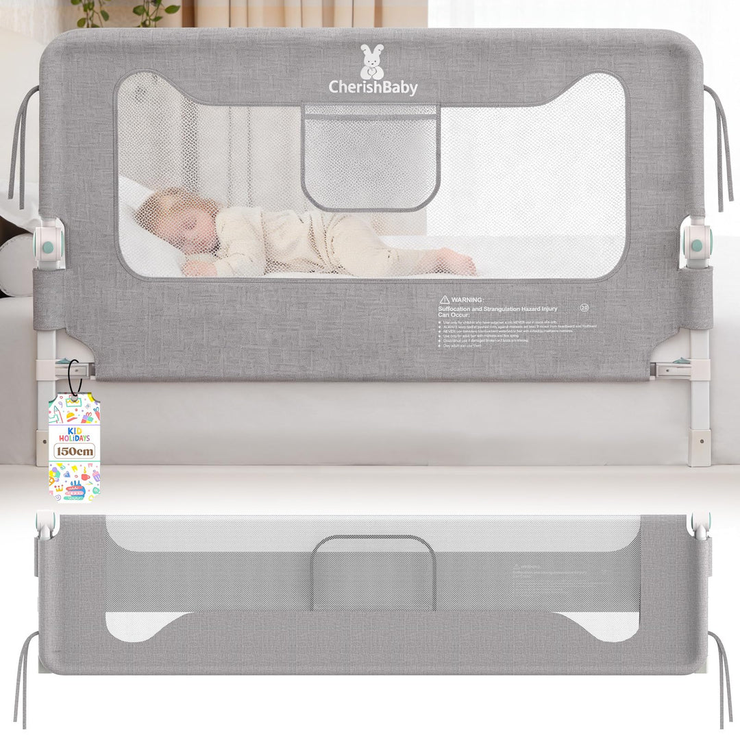 Rausfallschutz Boxspringbett,Rausfallschutz Bett 150cm,Bettschutzgitter für Babys und Kinder,Bettgit