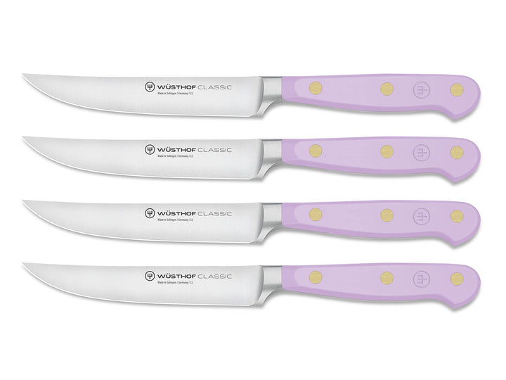 WÜSTHOF Classic Steakmesser-Satz mit 4 Messern, 12 cm, Purple Yam (Lila), Purple Yam