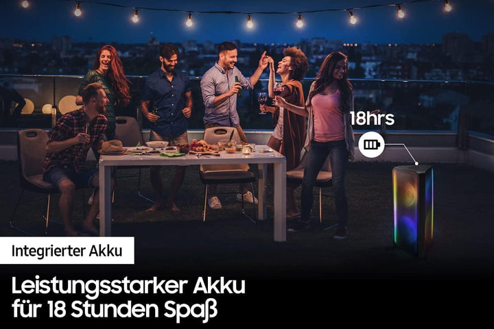 Samsung MX-ST50B Sound Tower (Deutsches Modell), Bi-direktionaler Raumklang mit 4 Lautsprechern, Kra