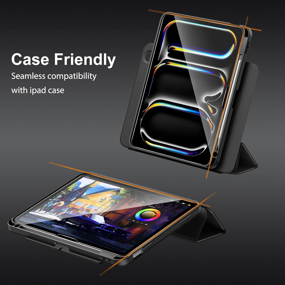 SPARIN 2 Stück Panzer Schutz Glas für iPad Pro 13 Zoll M4 (2024) Schutzfolie, Auto-Installation, Dis