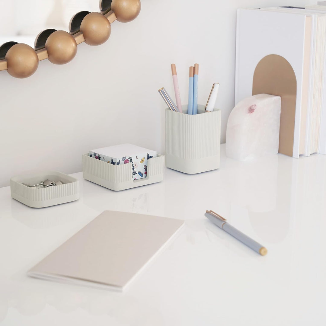 Ästhetisches Schreibtisch-Organizer-Set für Ihr Büro, stabiles Schreibtischzubehör aus Beton für Dam