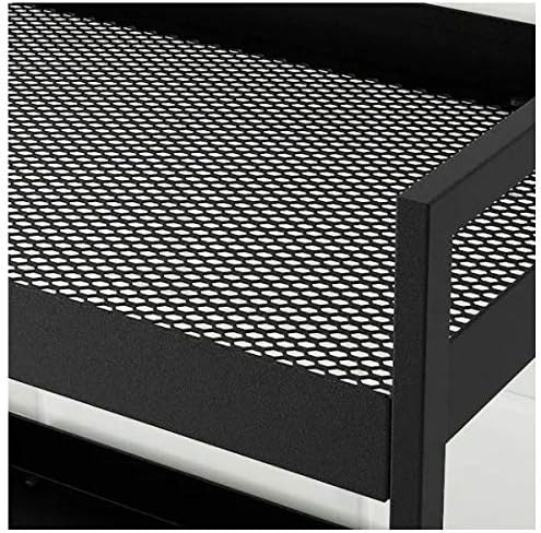 IKEA NISSAFORS Servierwagen in schwarz; (50.5x30x83cm)