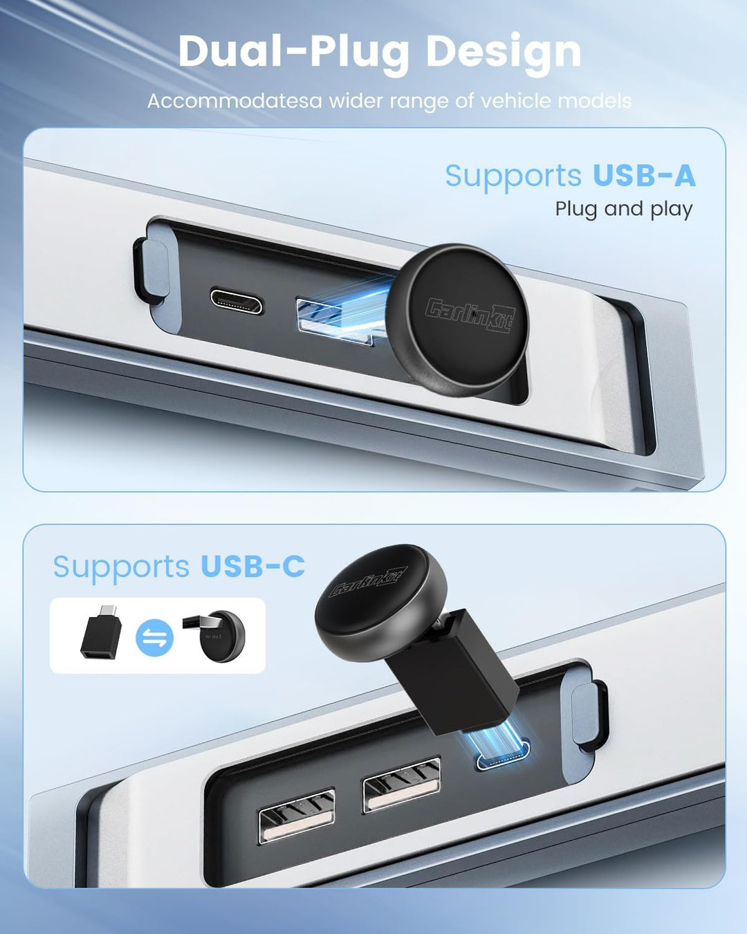 CarlinKit MINI Ultra3 – der neueste kabellose CarPlay- und Android Auto-Adapter, der kabelgebundene