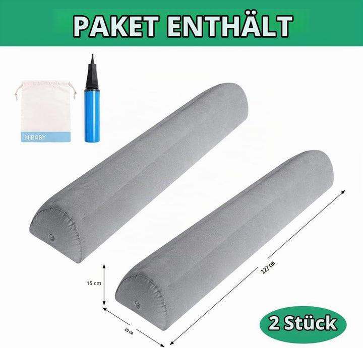 RANJIMA Rausfallschutz Bett Aufblasbar,2er Pack Aufblasbares Rausfallschutz Bettgitter mit Handpumpe