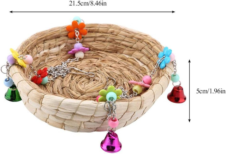 Vogel Toy Safe Papagei Straw Vogel Toy Swing Nest hängen Birdcage