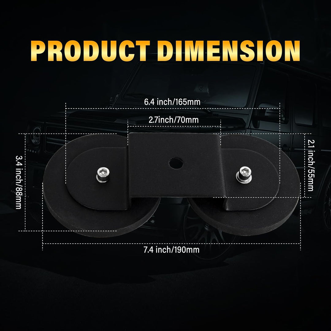 AUXTINGS 2PCS Universal Magnetic Base Leistungsstarke Halterung Saugnapfhalter Dach/Haube Offroad-LE