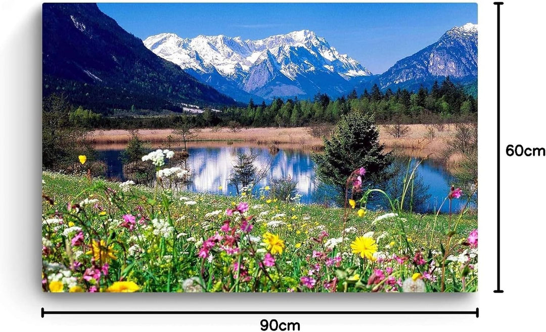 Startonight Bilder Berge im Frühling, Leinwandbilder Moderne Kunst, Landschaft Wanddeko Kunstdrucke,