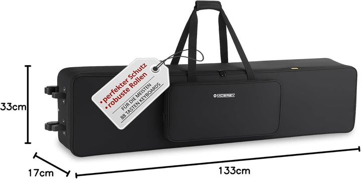 McGrey KBT-3222-88 Keyboardtrolley - Trolley-Gigbag für Keyboard & Piano mit 88 Tasten - Leicht, kom