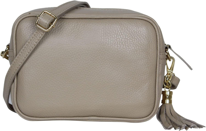 AmbraModa GLX8 - Damen Handtasche Umhängetasche Schultertasche Handytasche aus genarbtem Rindsleder