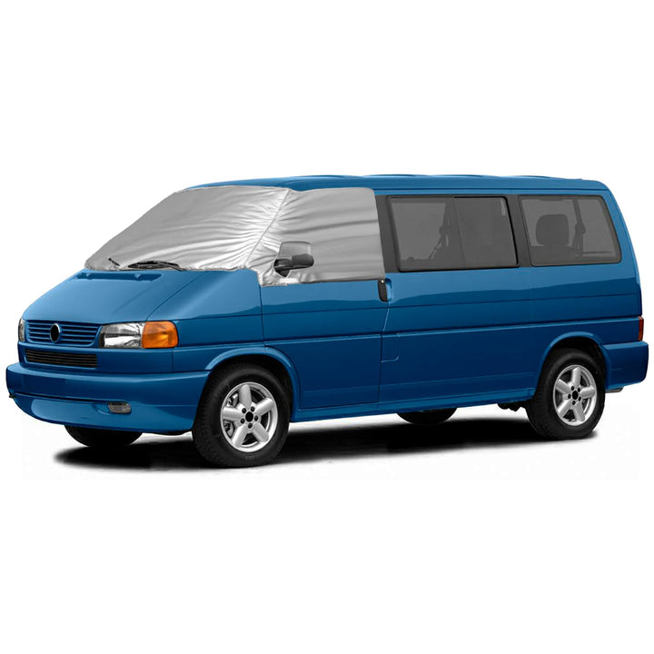 Externe Thermo Scheibenabdeckung für VW T4, Luxus Silberne Frontscheibenabdeckung Winter Sommer Sche