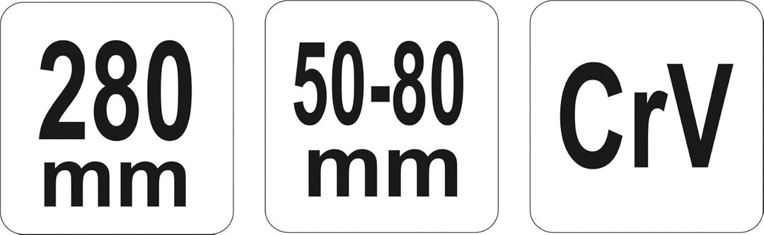 YATO YT-01672 Gelenk-Hakenschlüssel Chrom-Vanadium-Stahl