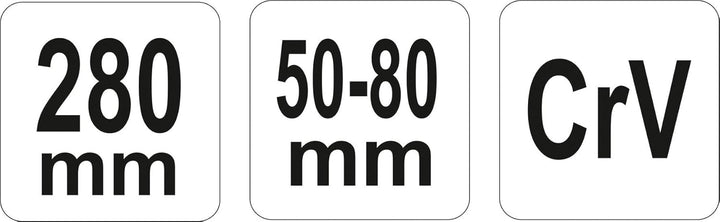 YATO YT-01672 Gelenk-Hakenschlüssel Chrom-Vanadium-Stahl