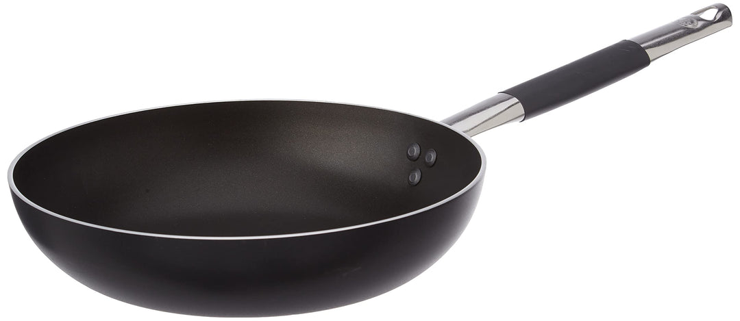Pentole Agnelli Alblack Pfanne, hoch, Aluminium, 3 mm dick, Induktionsboden 8 mm dick, mit rundem Gr