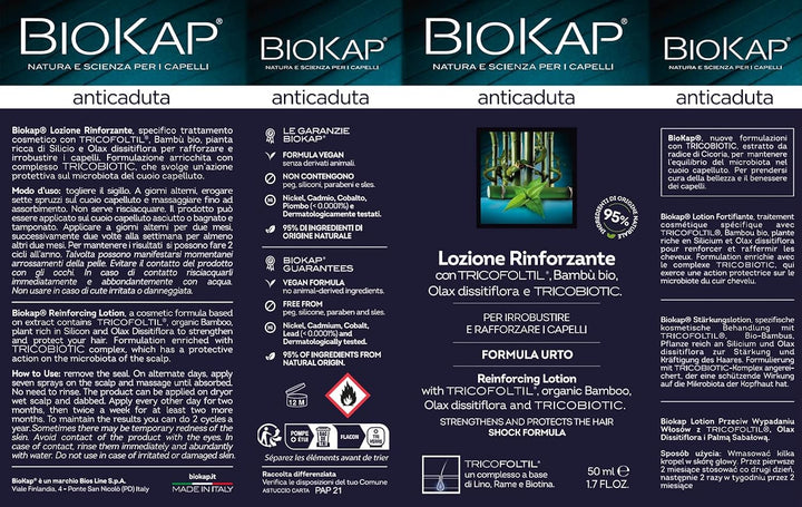 BIOKAP Stärkende Lotion 50ml INTENSIVE FORMEL | Anti-Haarausfall INTENSIVANWENDUNG 98% natürliche In