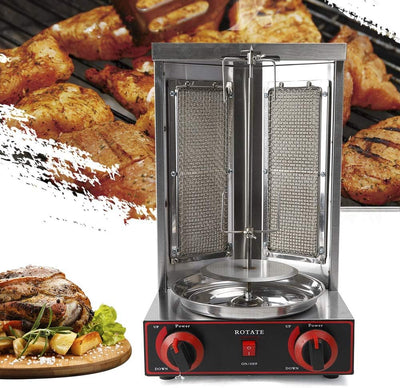 Donened - Dönergrill für Zuhause, Elektrogrill für Döner, Gyros, Hähnchen, Vertikaler Edelstahl Gril