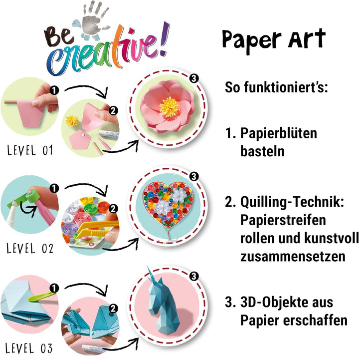Ravensburger 182368 BeCreative Paper Art, DIY für Kinder ab 8 Jahren
