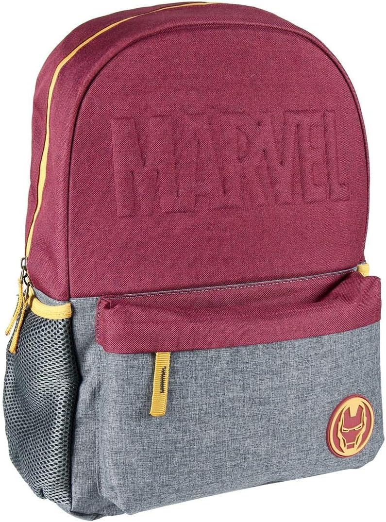 Cerdá - Mochila Escolar Instituto Iron Man de Color Rojo - Mochila de 44 cm | Licencia Oficial Marve