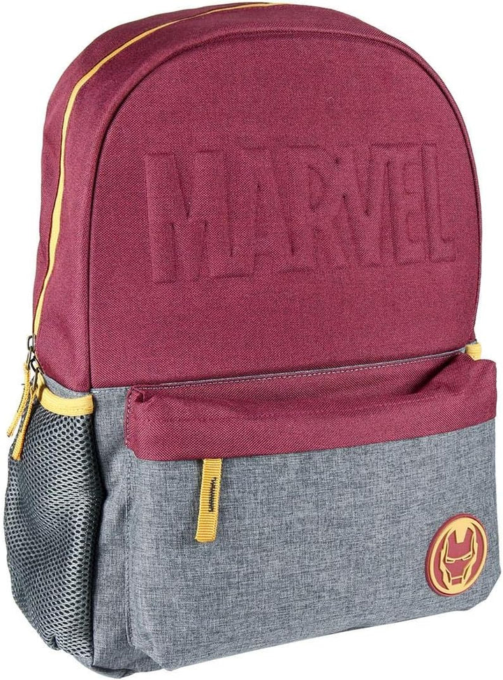 Cerdá - Mochila Escolar Instituto Iron Man de Color Rojo - Mochila de 44 cm | Licencia Oficial Marve