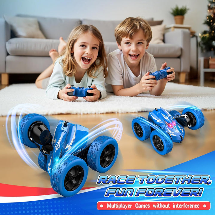Dreamlandia Ferngesteuertes Auto Spielzeug ab 3-9 Jahre Junge, 2,4GHz RC Auto, 360° Doppelseitig, Au