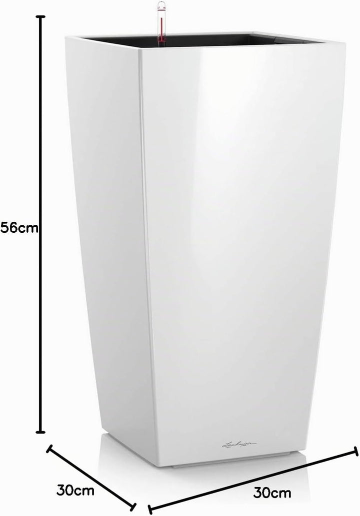 LECHUZA CUBICO Premium 30 weiss hochglanz 18181 29.5x29.5x56.5 cm Weiss Hochglanz, 29.5x29.5x56.5 cm