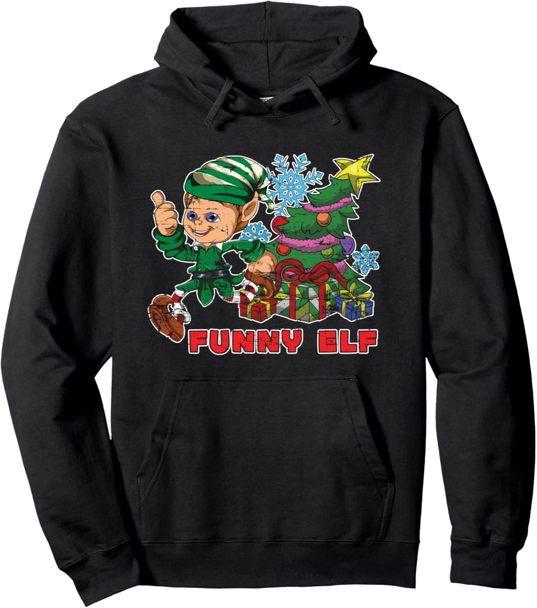 Kinder Partnerlook Outfit Geschenk Lustige Weihnachtselfe Pullover Hoodie