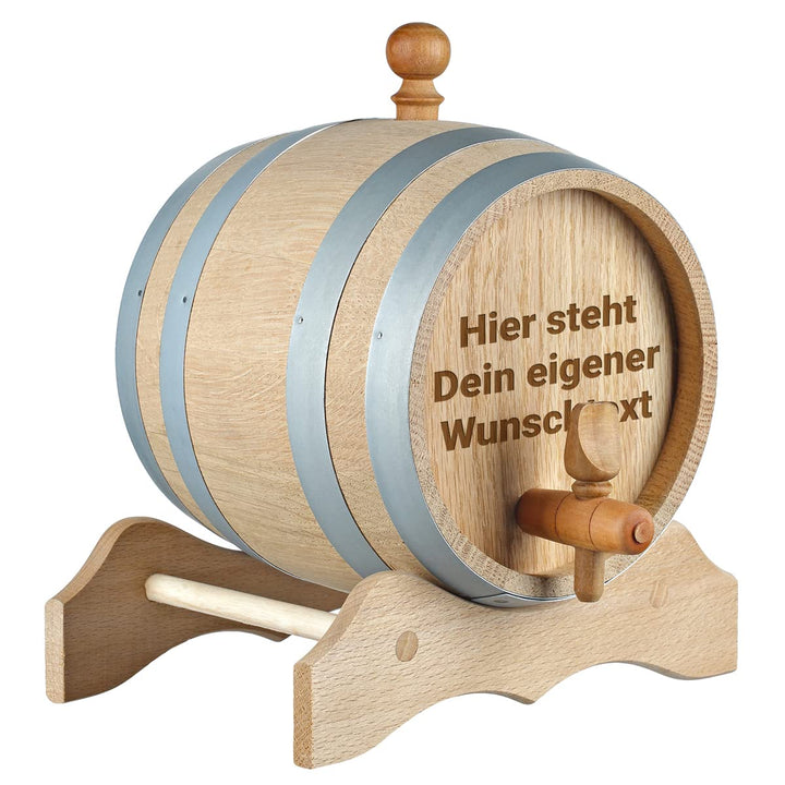 polar-effekt Holzfass 5 Liter mit Wunschgravur - individuelles Eichenfass für Whisky, Scotch, Bourbo