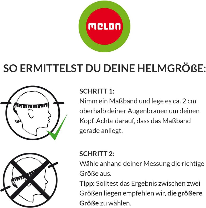 Melon »Double Orange Blue« Leichter und Cooler Fahrradhelm für Damen, Herren und Kinder mit maximale