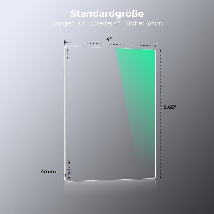 K&F Concept 4 x 5,65" UV Filter,Dicke 4mm Rechteckfilter quadratischer UV Filter für Aussenaufnahmen