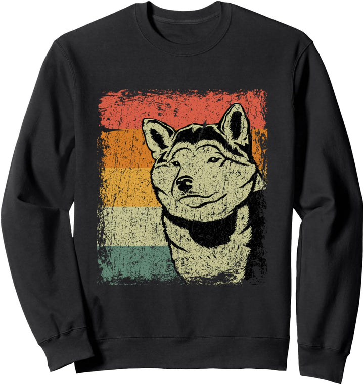 Retro Akita Hund Geschenk Vintage Shiba Inu Sweatshirt