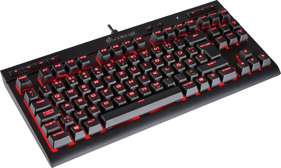 Corsair K63 Mechanische Gaming Tastatur (Cherry MX red: Leichtgängig und Schnell, Rot LED Beleuchtun