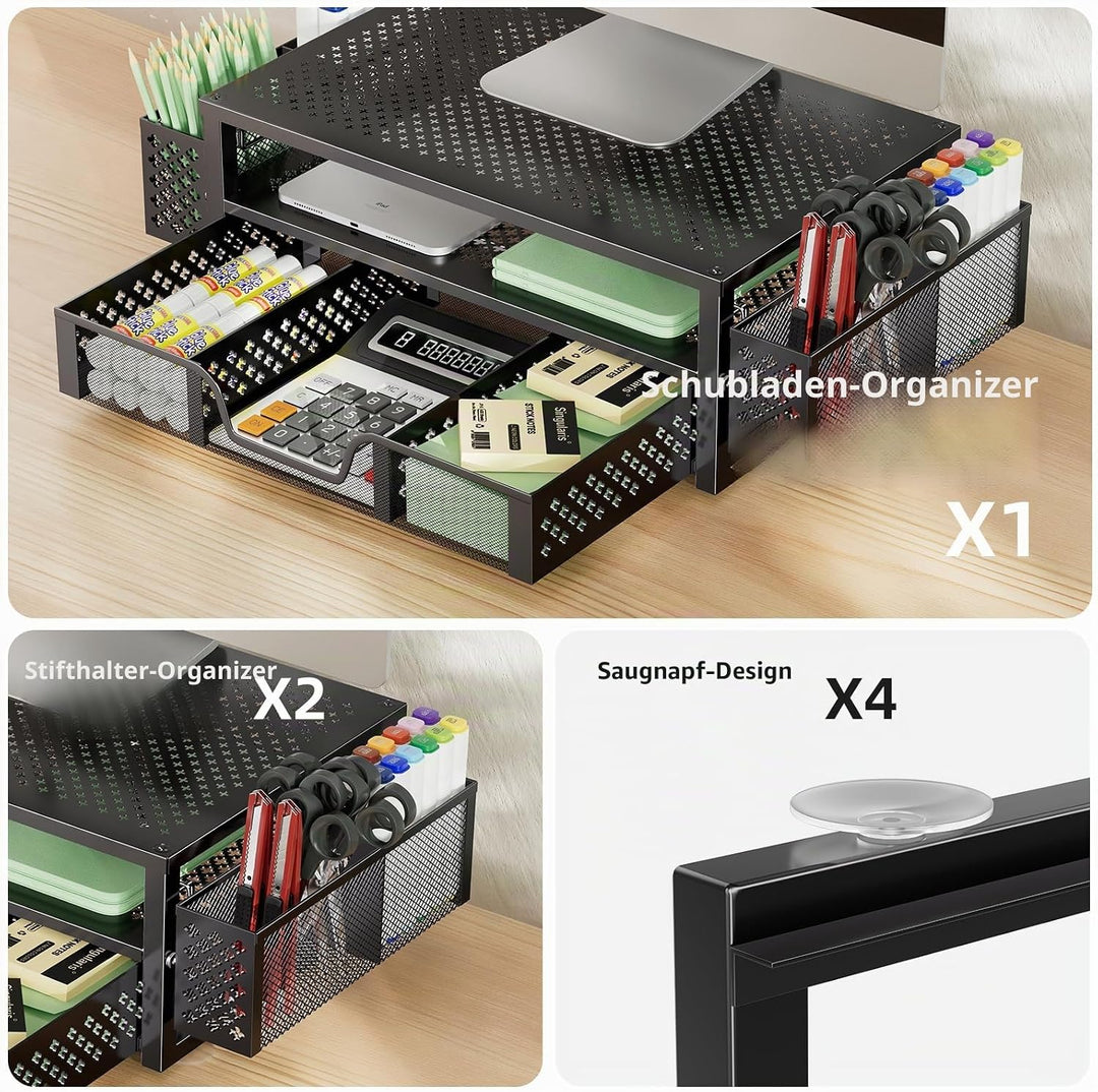 Simple Trending Monitorständer aus Metall mit 2 Ebenen, Monitorerhöhung und Computer-Schreibtisch-Or
