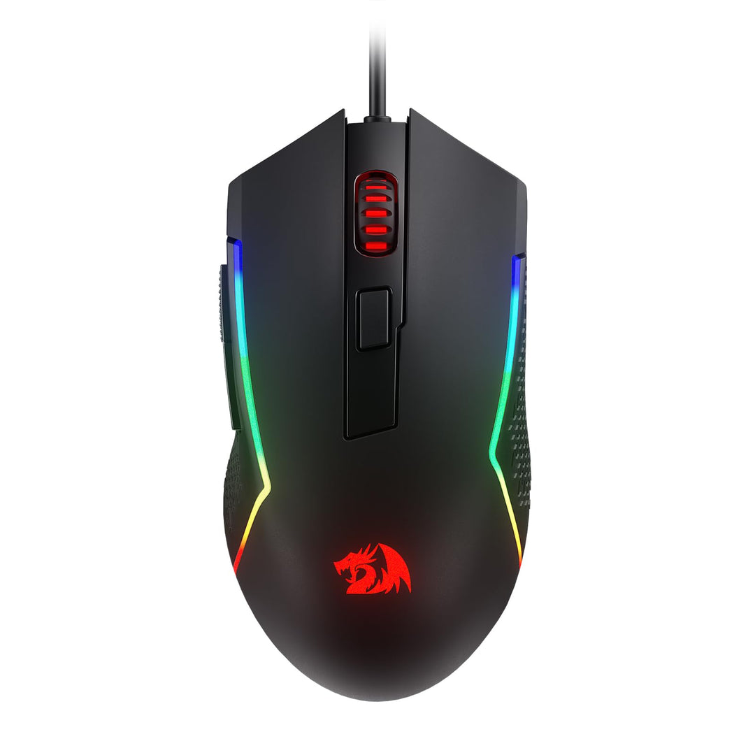 Redragon M616 RGB-Gaming-Maus, kabelgebundene optische Maus mit 10000 DPI, 6 programmierbaren Tasten