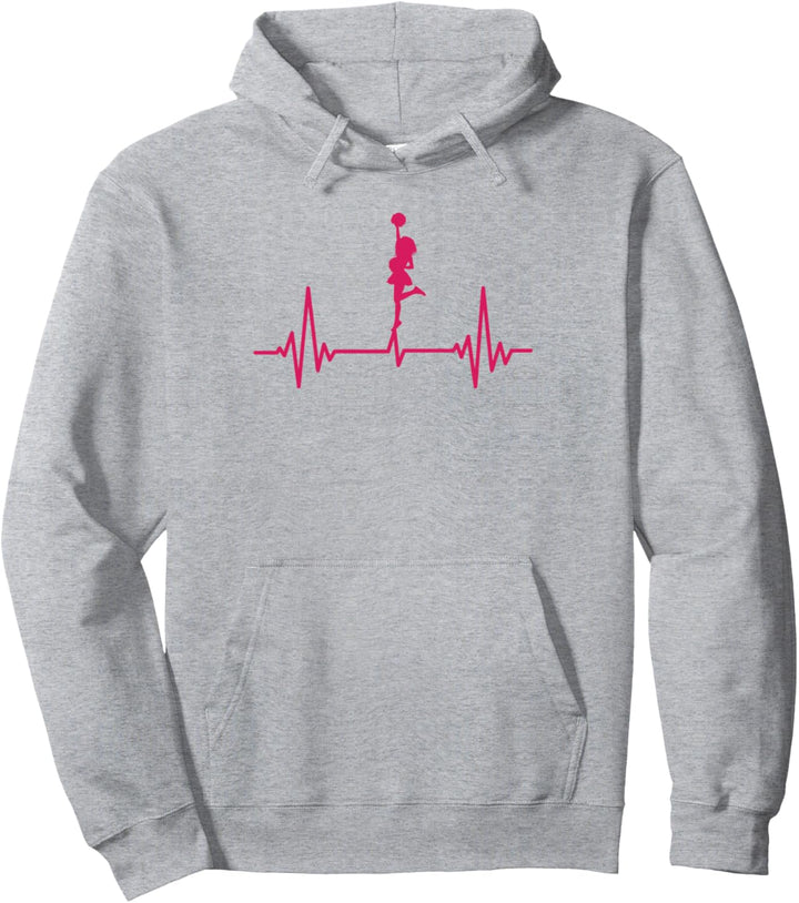ECG Heartbeat Cheerleader Cheerdance Turner Pullover Hoodie