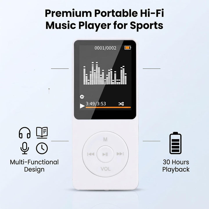Bewinner Bluetooth-MP3-Player, Weiss WHITE, WHITE