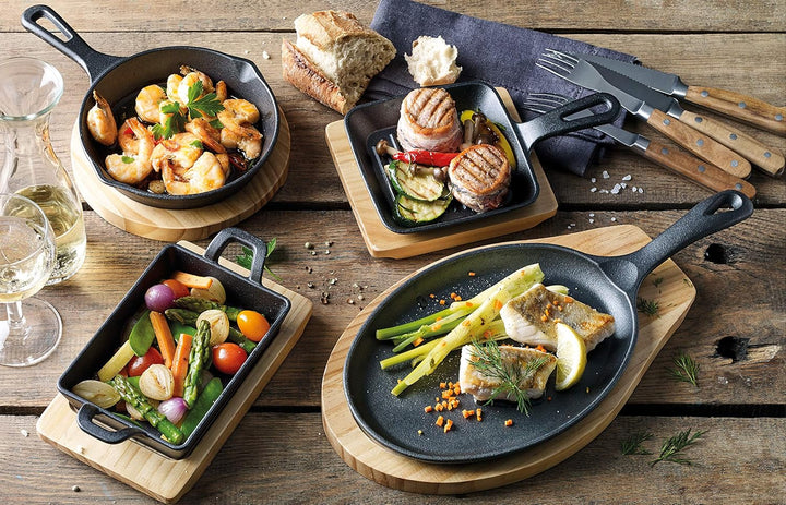 Küchenprofi Grill- Gusseisen-Kp305001013/schwarz Grill-/Servierpfanne, Grill-/Servierpfanne