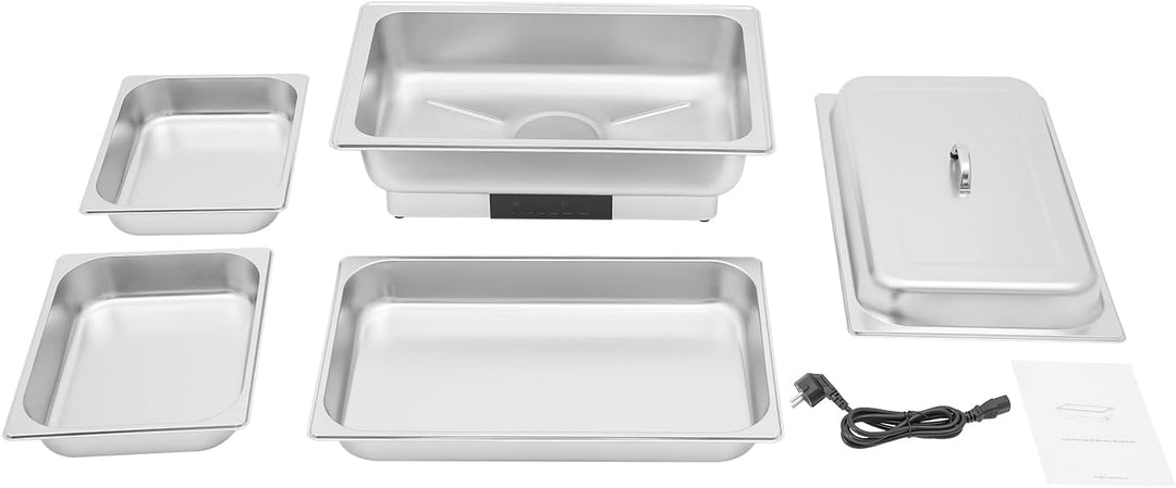 600W Chafing Dish Elektrisch Buffetwärmer Elektrisch Warmhaltebehälter Essen Wärmebehälter für Speis